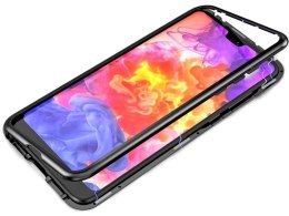 Szklane etui magnetic case do Huawei P20 Czarne