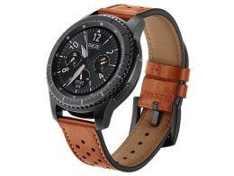 Pasek Alogy skóra leather band do Samsung Watch Active 2 (20mm) Brązowy