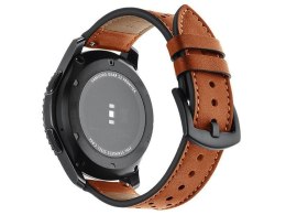 Pasek Alogy skóra leather band do Samsung Watch Active 2 (20mm) Brązowy