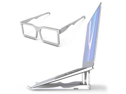Podstawka uchwyt Alogy okulary pod Laptop tablet 15.6 cali Srebrna
