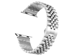 Bransoleta pasek Alogy Steel Strap do Apple Watch 42/44/45mm Srebrny
