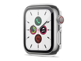 Obudowa Alogy 2w1 nakładka ze szkłem do Apple Watch 4/5/6/SE 44mm Srebrna