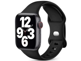 Sportowy pasek Alogy gumowy do Apple Watch 42/44/45mm Czarny