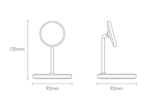 Stojak magnetyczny Baseus MagSafe z ładowarką indukcyjną do iPhone 12 Biały