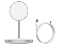 Stojak magnetyczny Baseus MagSafe z ładowarką indukcyjną do iPhone 12 Biały