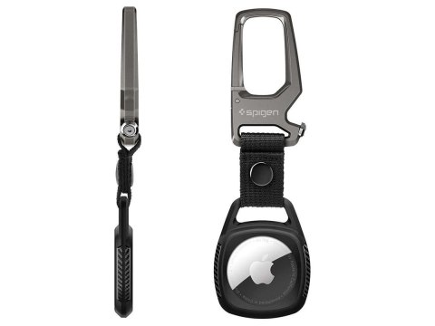 Etui brelok + karabińczyk Spigen Rugged Armor do Apple AirTag Matte Black