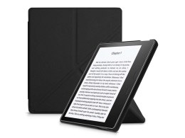 Skórzane etui na czytnik Alogy Leather Origami do Kindle Oasis 2/3 Czarne