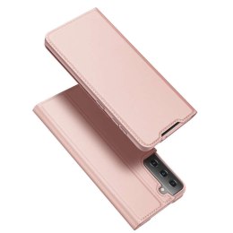 Etui ochronne z klapką Dux Ducis skórzane do Samsung Galaxy S21 5G Różowe