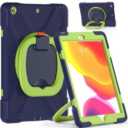 Etui pancerne obudowa X-Armor do Apple iPad 10.2 2019 / 2020 / 2021 Navy/Lime