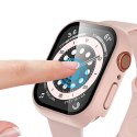 Obudowa Alogy 2w1 nakładka + szkło do Apple Watch 7 41mm Różowa