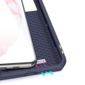 Etui ochronne z klapką Dux Ducis Skin X skórzane do Galaxy S21 5G Granatowe