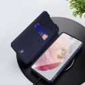 Etui ochronne z klapką Dux Ducis Skin X skórzane do Galaxy S21 5G Granatowe