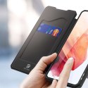 Etui ochronne z klapką Dux Ducis Skin X skórzane do Galaxy S21 Plus 5G Czarne