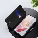 Etui ochronne z klapką Dux Ducis Skin X skórzane do Galaxy S21 Plus 5G Czarne