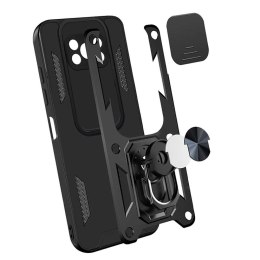 Etui z osłoną aparatu Alogy Camshield Stand Ring do Poco X3 Pro / NFC czarne