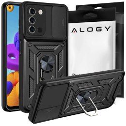 Etui z osłoną aparatu Alogy Camshield Stand Ring do Samsung Galaxy A03s 166mm czarne