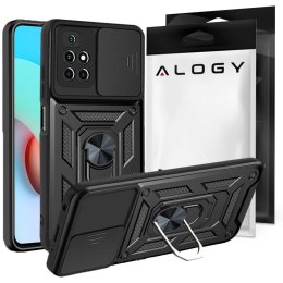 Etui z osłoną aparatu Alogy Camshield Stand Ring do Xiaomi Redmi 10 czarne