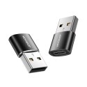 Adapter x2 Joyroom S-H152 przejściówka z USB-C Typ C na USB Czarny