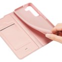 Etui ochronne z klapką Dux Ducis Skin Pro skórzane do Samsung Galaxy S22 Plus Różowe