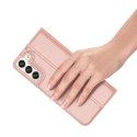 Etui ochronne z klapką Dux Ducis Skin Pro skórzane do Samsung Galaxy S22 Różowe
