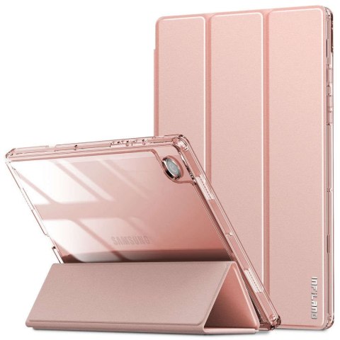 Etui z klapką Infiland Rugged Crystal do Samsung Galaxy Tab A8 10.5 X200 / X205 Rose Gold