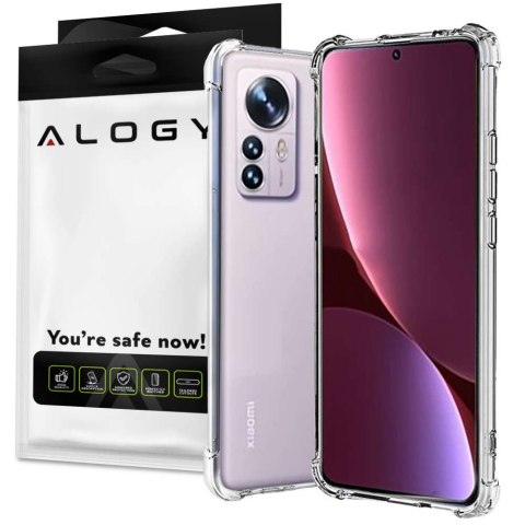 Silikonowe etui pancerne ShockProof Alogy Case do Xiaomi 12 Pro Clear