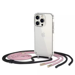 Etui Flexair Chain do Apple iPhone 14 Pro Black & Pink