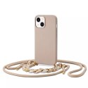 Etui case Icon Chain do Apple iPhone 14 Beige