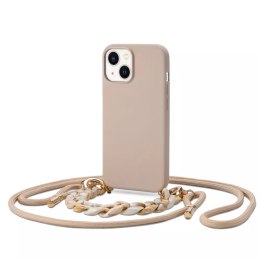 Etui case Icon Chain do Apple iPhone 14 Beige