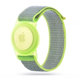 Opaska pasek Nylon dla dzieci do Apple AirTag Lime