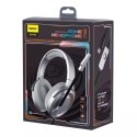 Casque circum-auriculaire USB Baseus GAMO avec microphone et télécommande pour joueurs gris (NGD05-01)