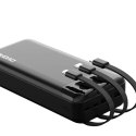 Dudao Dudao avec 3 câbles intégrés 20000mAh USB Type C + micro USB + Lightning noir (Dudao K6Pro +)