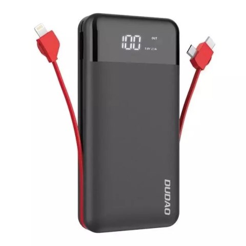 Dudao K1Pro powerbank 20000mAh avec câbles intégrés noir (K1Pro-noir)