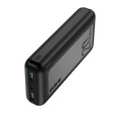 Dudao powerbank 20000 mAh Power Delivery 20 W Quick Charge 3.0 2x USB / USB Type C noir (K12PQ + noir)