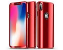 Etui voero 360 Apple iPhone X Xs błyszczące czerwone + Szkło