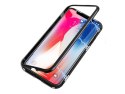 Szklane etui magnetic case do iPhone Xr Czarne