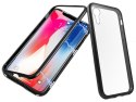 Szklane etui magnetic case do iPhone Xr Czarne