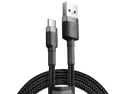 Baseus Kabel Cafule USB-C 3A 50cm grey black