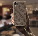 Etui Guess Charms Collection do iPhone XR ze złotą zawieszką Brązowe