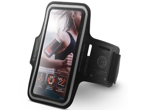 Etui na ramię do telefonu Spigen Velo Sports Armband A700 Black