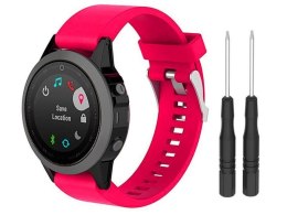 Gumowy pasek Alogy soft do Garmin Fenix 5/5 Plus/6/6 pro różowy