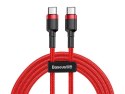 Kabel 2m Baseus Cafule 2x USB-C QC 3A PD red