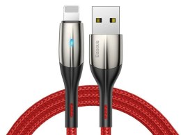 Kabel USB Baseus Horizontal LED Apple Lightning 100cm Red