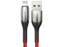 Kabel USB Baseus Horizontal LED Apple Lightning 100cm Red