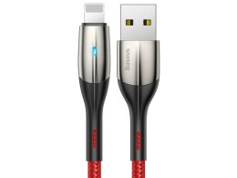 Kabel USB Baseus Horizontal LED Apple Lightning 100cm Red