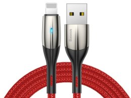 Kabel USB Baseus Horizontal LED Apple Lightning 200cm Red