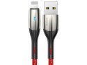 Kabel USB Baseus Horizontal LED Apple Lightning 200cm Red