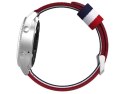 Pasek Welling nylon do Samsung Gear S3 /watch 46mm czerwono biało granatowy (22mm)