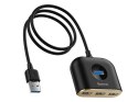 Baseus Square Round 4w1 HUB Adapter 1x USB 3.0 3x USB 2.0 micro 1m Black