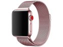 Bransoleta Milanese pasek Alogy do Apple Watch 42/44/45mm różowa